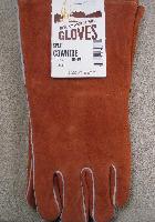Welding Gloves - Split grain cowhide, single piece back, full, lining, men's large only.