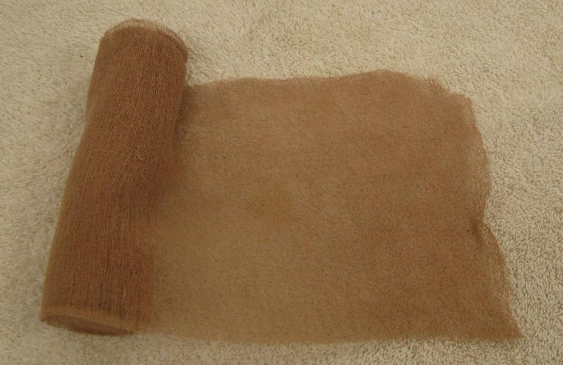 Gauze Roll 6 inch Brown - Made of 100% pure cotton with a fine 24 x 17 mesh, roll is 6 inch wide X 5 yards long.