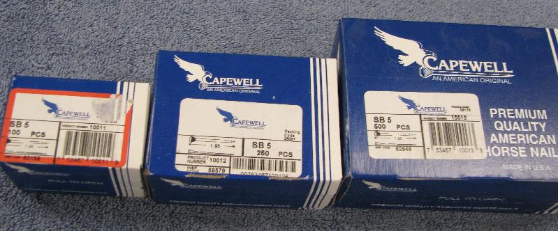 Capewell Nail Slim Blade 5 Box 100 - Drives with less hoof displacement.