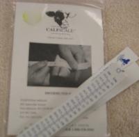 Calfscale birthweight Tape - Accurately measures birthweights of newborn beef calves within 24 hours after birth. Place the tape around the coronary band of the front hoof, tighten, and read the circumference in centimeters and the birthweight in pounds from the tape scale. One side measures bulls, the other measures heifers.