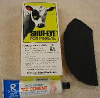 Shut Eye Patches Calf box of 10 with Cement - Livestock eye patches help protect the eye from sunlight, wind, dust, insects and other irritants.