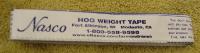 Hog Weight Tape - Accurately estimates weight of 125- to 260-lb. hogs, including meat type, by both length and heart girth. No figuring required. 60" Tyvek tape.