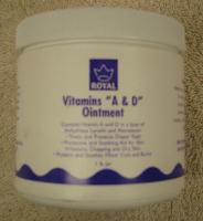 Vitamin A&D Ointment 1 lb jar - Vitamin A & Vitamin D Original Ointment:Helps treat and prevent diaper rash. Protects chafed skin or minor skin irritation associated with diaper rash and helps seal out wetness. This human ointment works great on minor wounds and abrassions on animals as well.