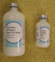 Alpha-CD (10 dose bottle) - A single dose provides protective levels of immunity.  Adjuvant stimulates a high degree of long duration immunity.  2 ml subqutaneous (SQ) dose.